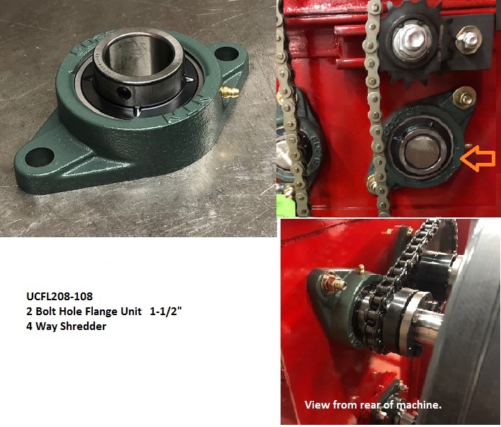 Replacement Bearings / Belts / Chains / Pulleys / Sprockets - UCFL208-108